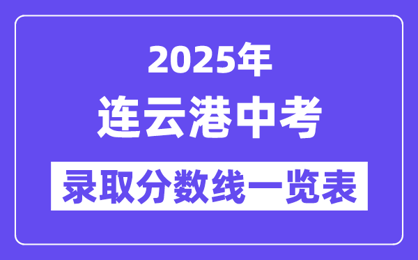 2025年連云港中考各高中錄取分數線一覽表