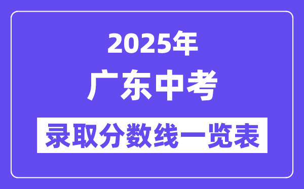 2025年廣東中考錄取分數(shù)線一覽表,中考多少分能上高中？