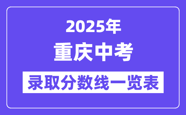 2025年重慶中考各高中錄取分數線一覽表