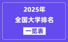 2025最新全國(guó)大學(xué)排名一覽表