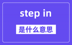step in和step into的區別是什么